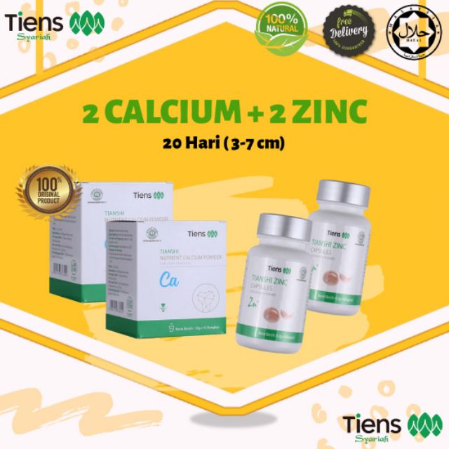 UBAT PENINGGI BADAN SET SILVER (2CALSIUM 2ZINC) HEIGHT UP 