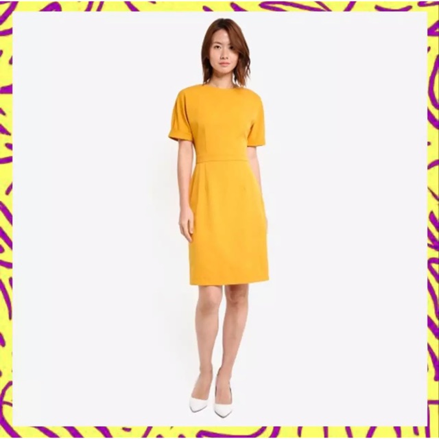 zalora yellow dress