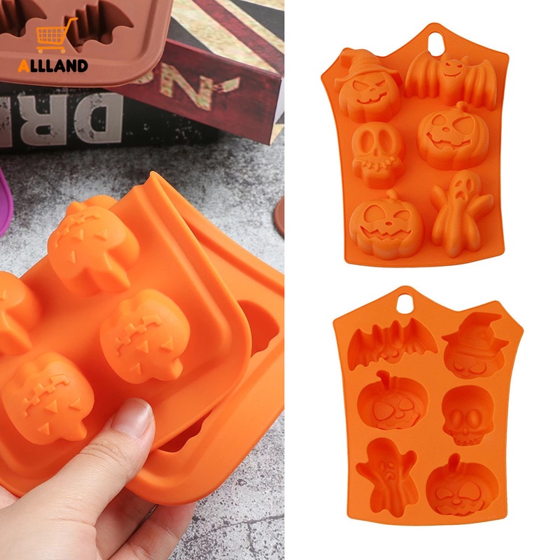 Halloween Skull Silicone Mold / Chocolate Sugar Cake Baking Moulds / Ghost Festival Creative Ice Cube Maker Tray