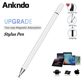 Ankndo Universal Stylus Pen for Apple iPad Pencil Touch Screen Pen Magnetic Cap Pen for Samsung Galaxy Andriod Smartphone