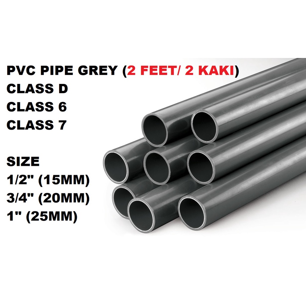 Feet Kaki Pvc Pipe Air Pvc Kelabu Pvc Water Pipe Grey Mm