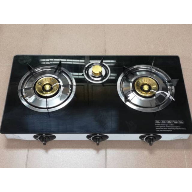 Dapur Gas Kaca 3 Tungku Shopee Malaysia