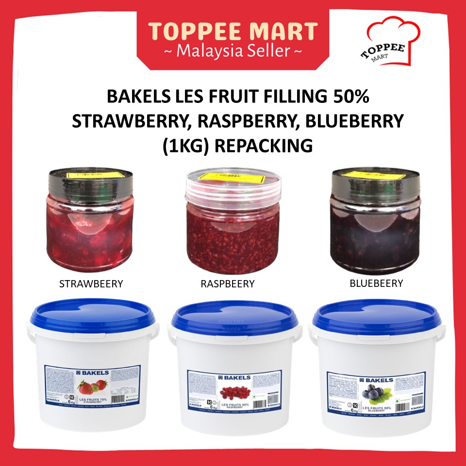 PREMIUM BAKELS Strawberry/RASPBERRY/Blueberry Les Fruit 50 Fruit