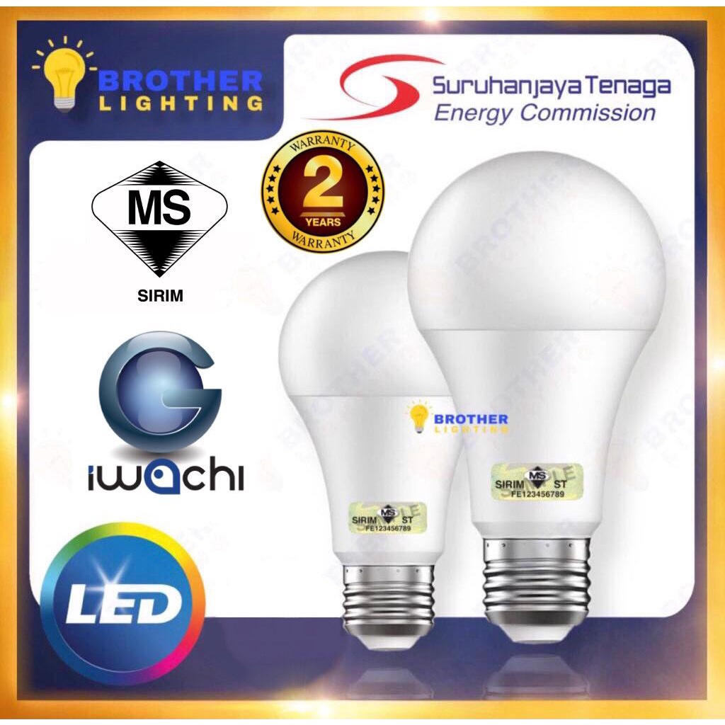 [SIRIM] IWACHI LED Bulb 18W 13W 10W 6W E27 Energy Saving Bulb Lampu ...