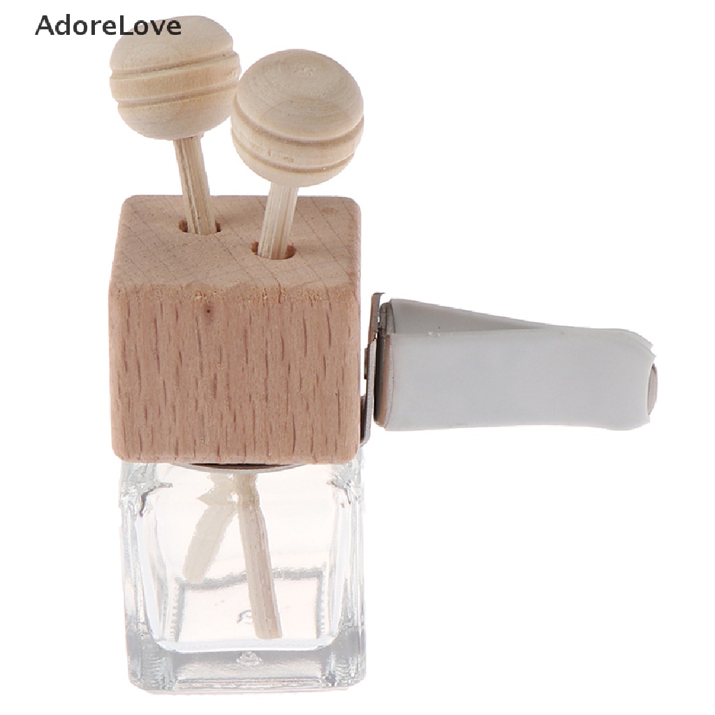 ADL Air Freshener Perfume Bottle Pendant Essential Oils Car Hanging Glass Clips LE