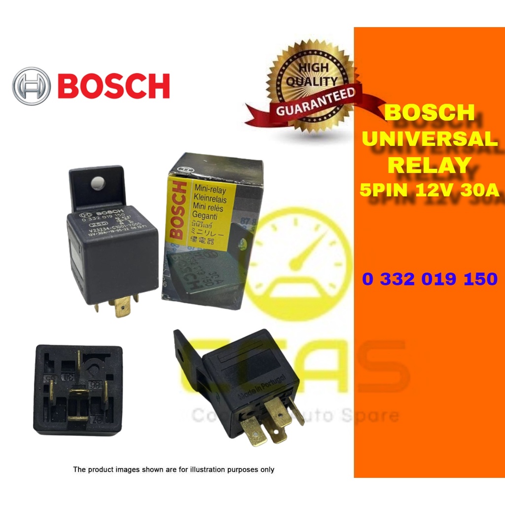 Bosch Relay 5pin 12V Universal Automotive Car Relay 12V 30A 5 PIN