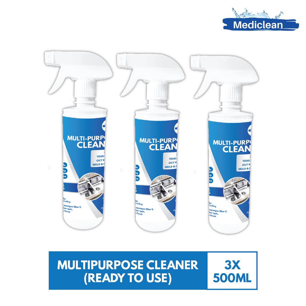 Bundle Deal - Mediclean Multi Purpose Cleaner 500ml (Ready to use) x3 bottles