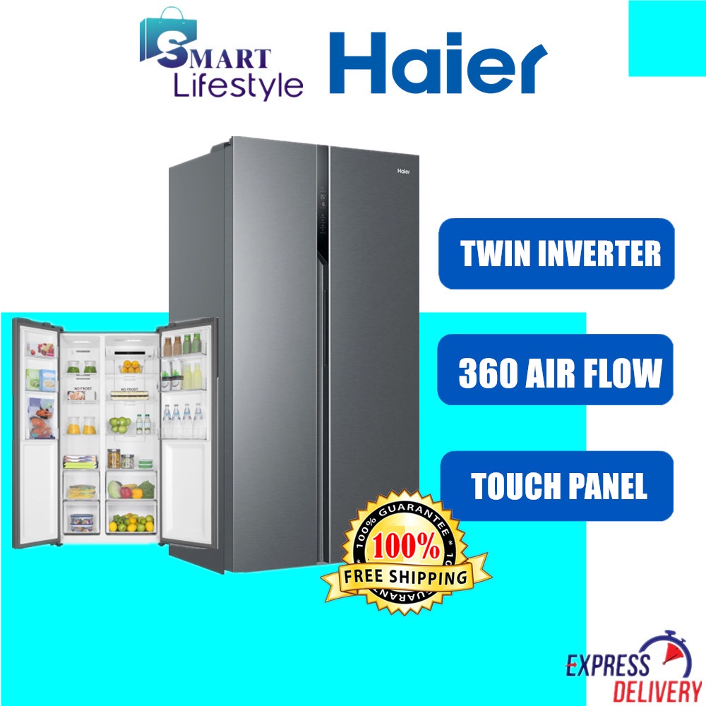 Haier Inverter Side By Side Refrigerator HSR3918FNPG / HITACHI 525L Inverter Side By Side Refrigerator HRSN9552DXMY