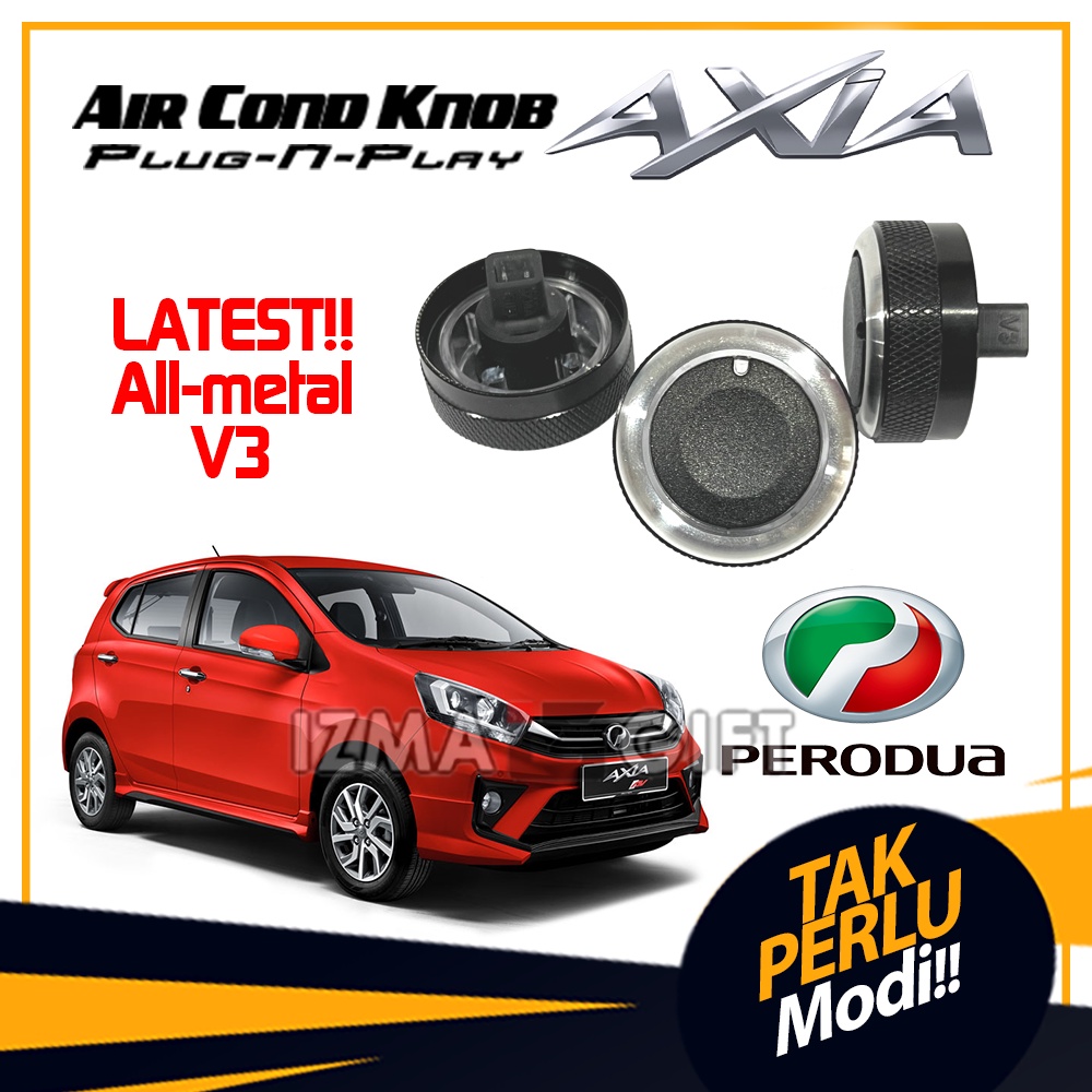 ‼️IZMAGIFT V3‼️ PERODUA PREVIOUS AXIA / AXIA STYLE AC Control Knob Aluminium Alloy Switch