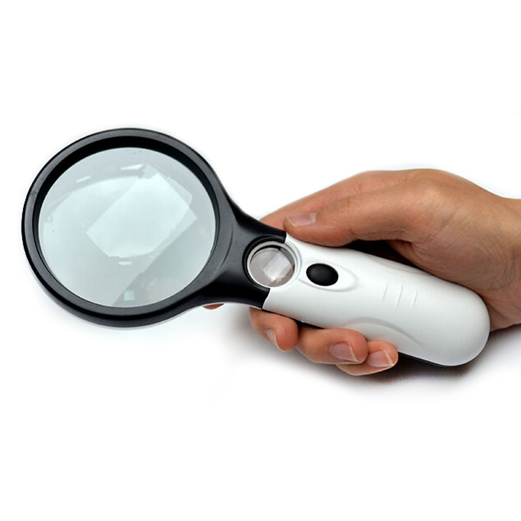 45X Handheld Magnifier Reading Jewelry Magnifying Glass Loupe With 3