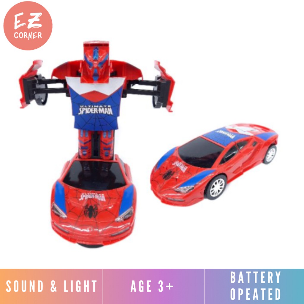 spiderman robot car