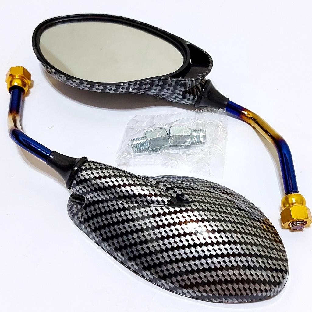 UNIVERSAL Carbon Titanium Side Mirror YAMAHA / HONDA / Y125 Y15 Y16