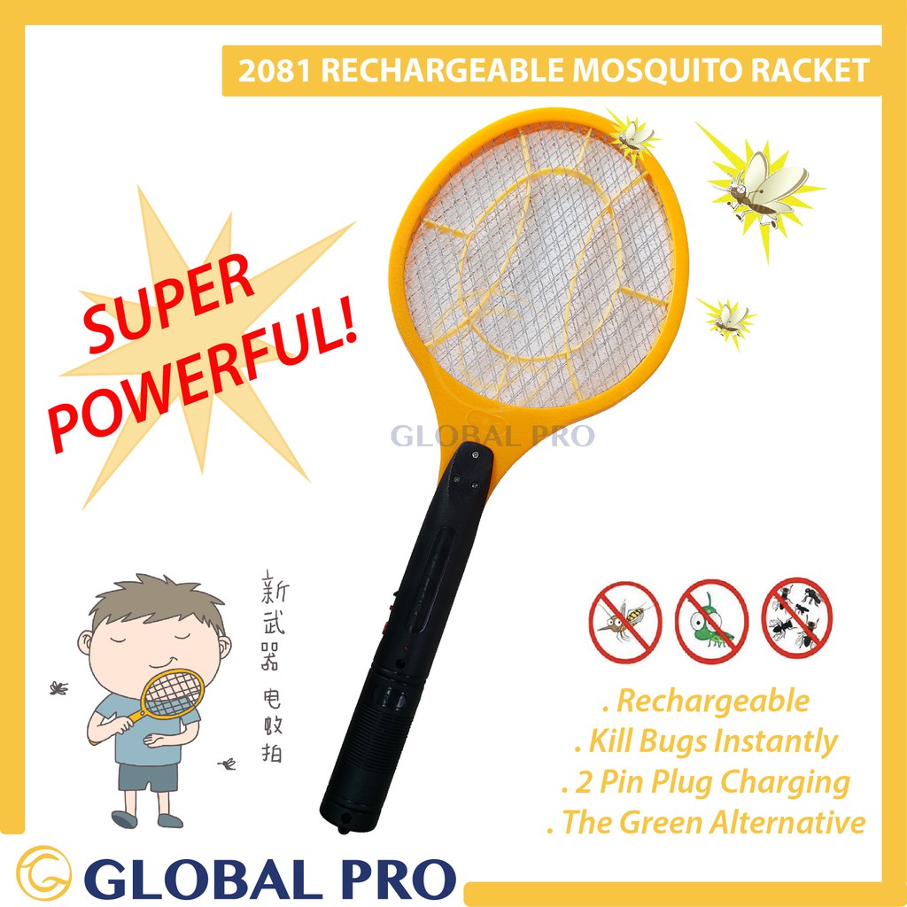 Global Pro Super Powerful Rechargeable Mosquito Racket Insect Killer
