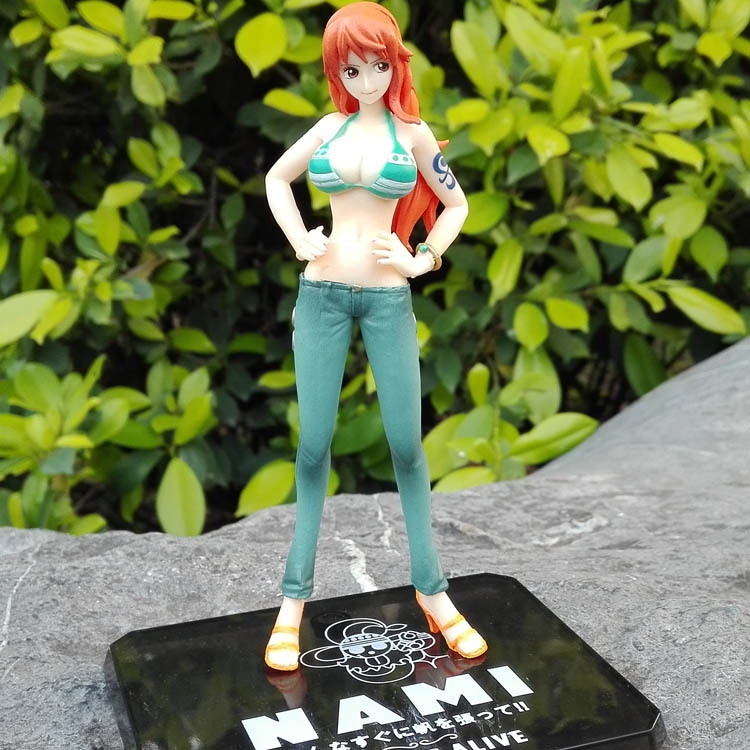 new nami anime one piece action figure 6.7/" 17cm collection pvc toys
