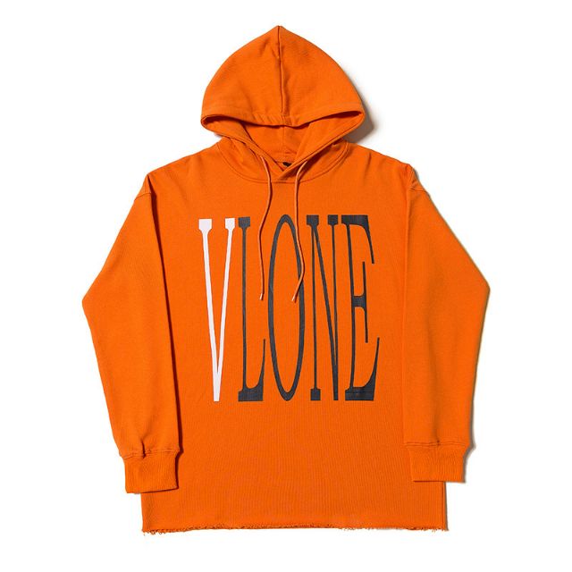 vlone orange sweatshirt