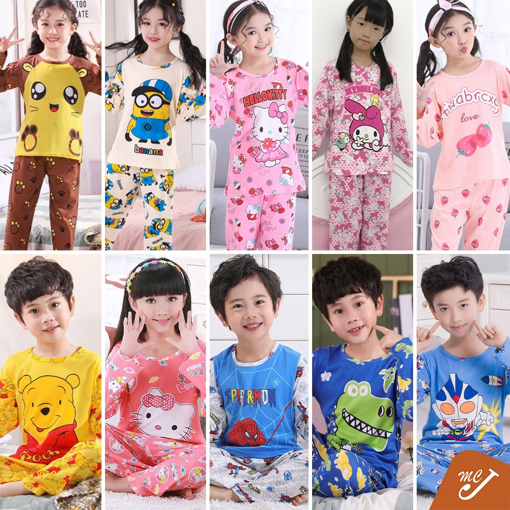 McJoden - ANGIE Kids Pyjamas Nightwear Children Pyjamas Nightwear baju tidur Kids Clothing Baju Tidur Perempuan