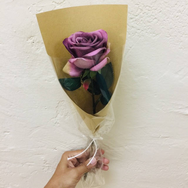 Dark Purple Flower Bouquet Shopee Malaysia