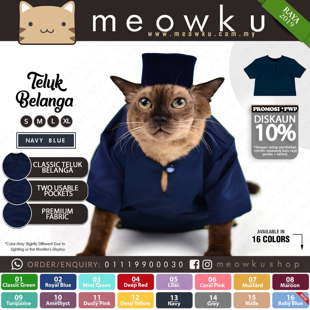 2019 Stock Baju Melayu Kucing Teluk Belanga Songkok Navy Shopee Malaysia