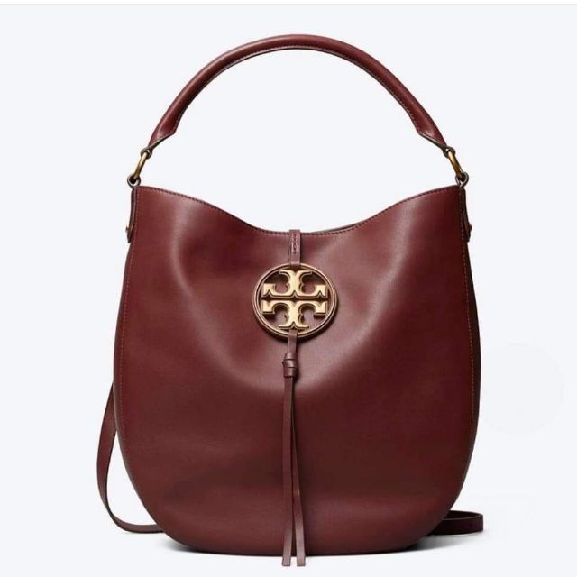 ?% TORY BURCH MILLER METAL LOGO SLOUCHY HOBO BAG | Shopee Malaysia