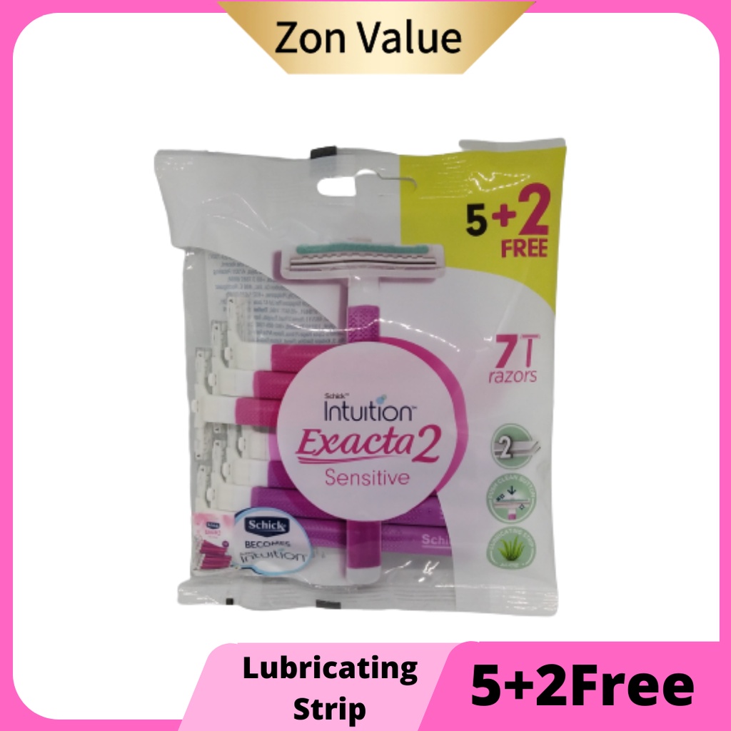 Schick Exacta 2 Sensitive Women Disposable Razor 5s Free 2 Shopee