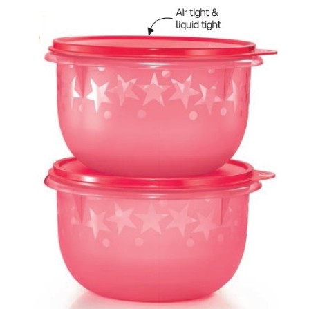 [ORI]Tupperware Twinkle Bowl (2) 1.9L Red