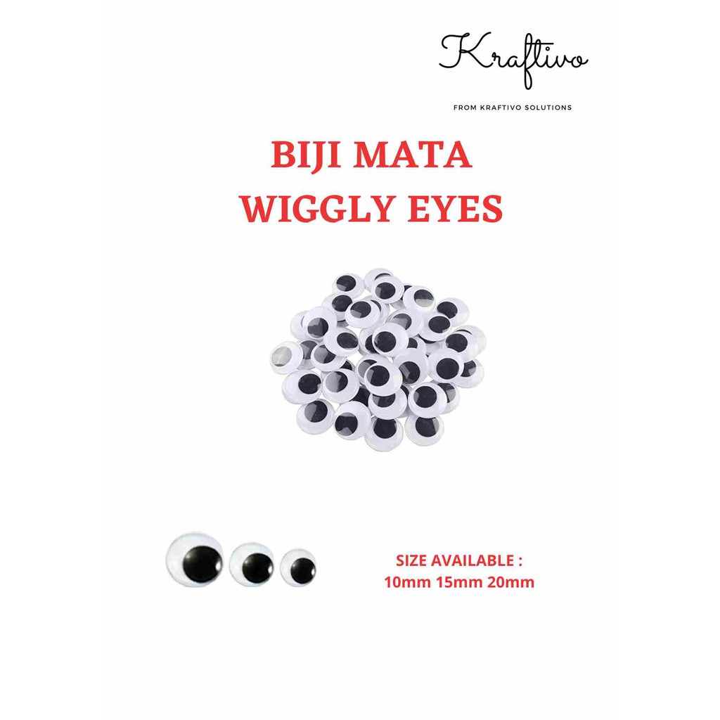 BIJI MATA / WIGGLY EYES 20mm 15mm 10mm / ART & CRAFT / DIY EDUCATIONAL PRODUCT