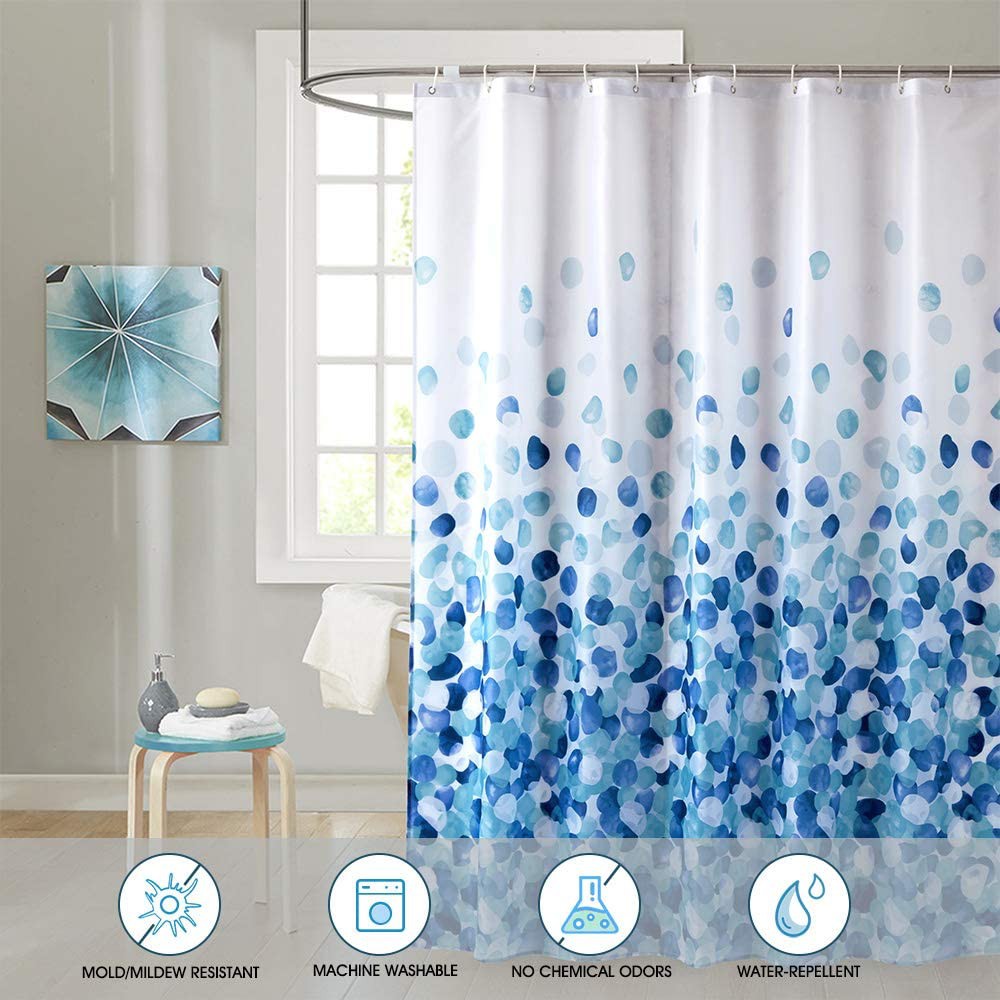 Langsir Bilik Air Ready Stockshower Curtain For Bathroom With 12 Hooks Polyester Fabric Machine Shopee Malaysia