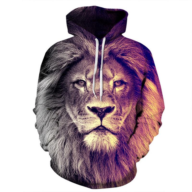 lion print hoodie