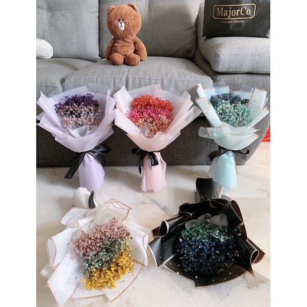 Buy Colouful Baby Breath Bouquet满天星渐变色永生花束 Birthday Gift Motherday Fatherday Valentine 5 Baby Breath Anniversary Seetracker Malaysia