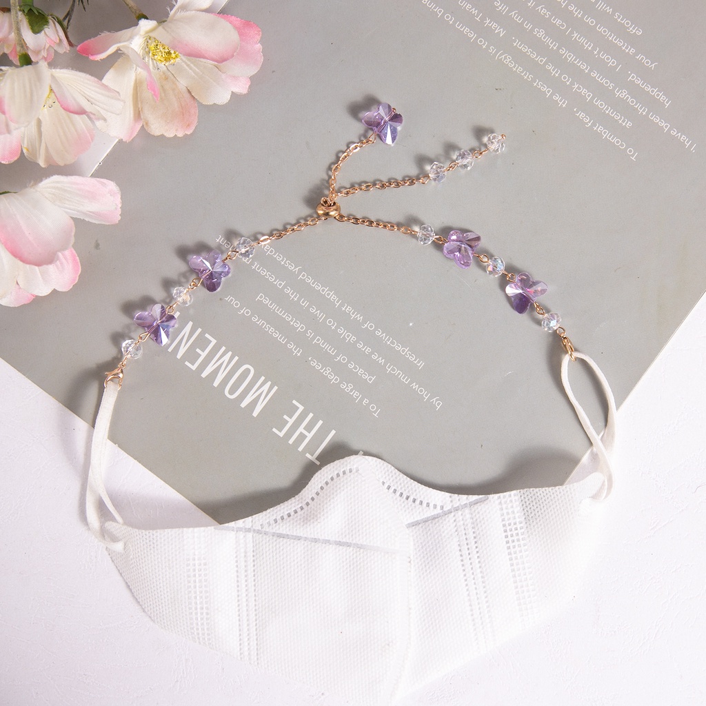 XINSHI154 cute Mask Chain/simple Short Mask Extender/cute Butterfly