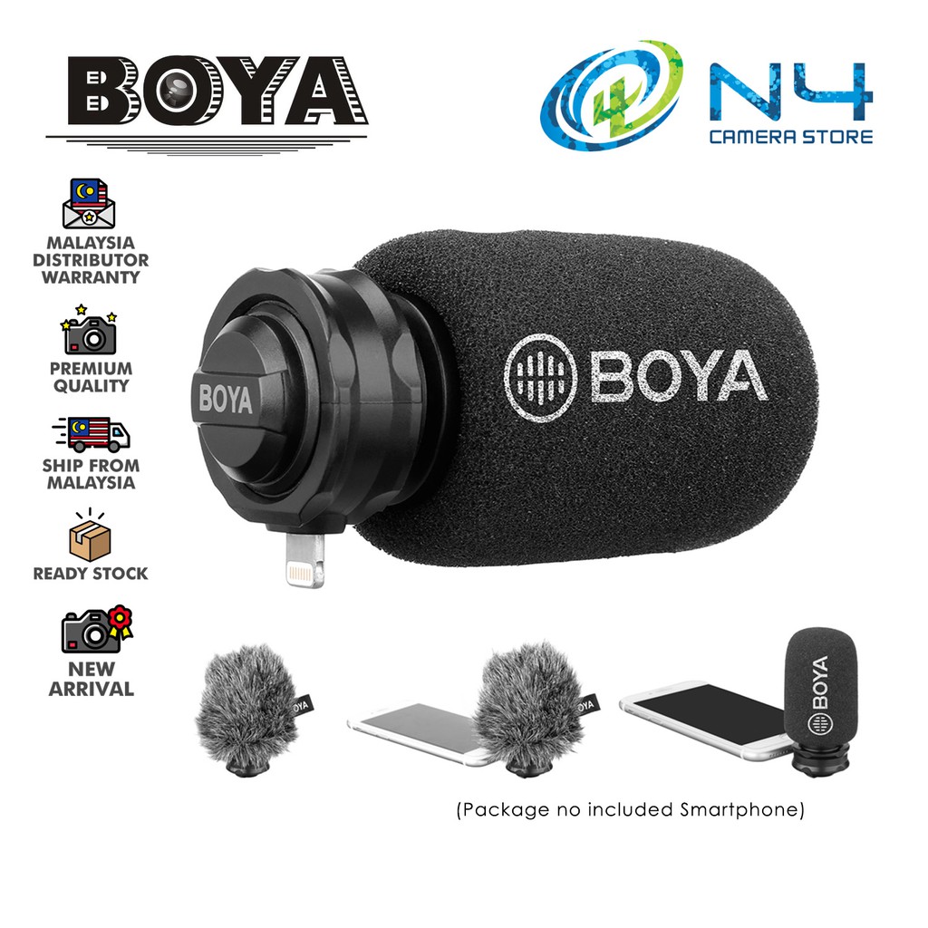 BOYA BY-DM200 Digital Stereo Condenser Shotgun Microphone for I@S ...