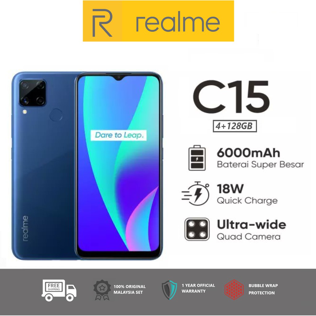 Realme C15 4 64 128gb Original Realme Malaysia Product 1 Year Warranty Malaysia