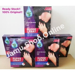 Dherbs Inai Rambut  Super Lebat Pewarna  Rambut  Hitam  