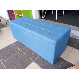 Fabric Storage Stool Ottoman Bench With Shoe Rack Shopee Malaysia