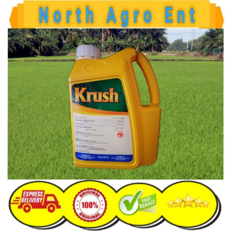 4 LITER KRUSH RACUN RUMPUT Glyphosate-potassium 48.7% | Shopee Malaysia