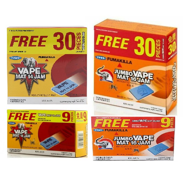 FUMAKILLA VAPE MAT 14JAM / JUMBO VAPE MAT 16JAM(POP) | Shopee Malaysia