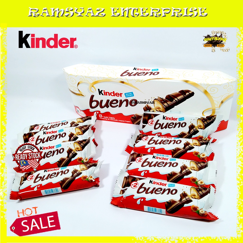 Chocolate Kinder Bueno Milk Chocolate Covered Wafer With Smooth Milky And Hazelnut Filling G