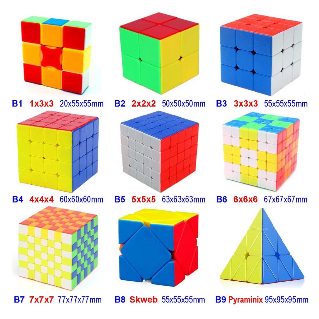 Stickerless 133 222 333 444 555 666 777 Skweb And Pyraminx Rubik 9883
