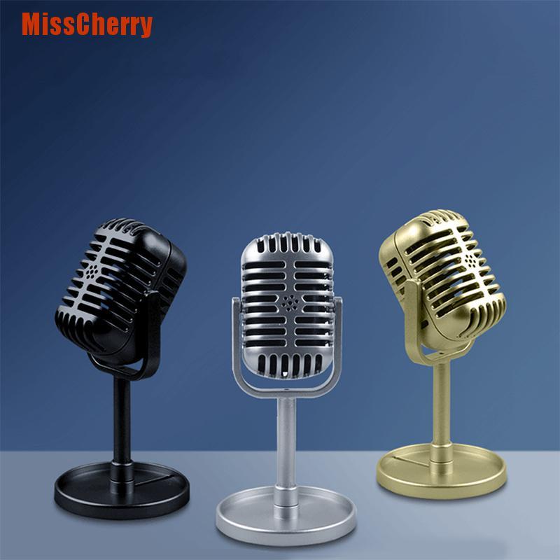 [MissCherry] Classic Retro Dynamic Vocal Microphone Vintage Style Mic Universal Stand Model