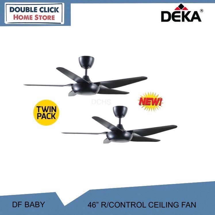 Deka DF BABY 46" 5 Blades Ceiling Fan With 4 Speeds Remote ...