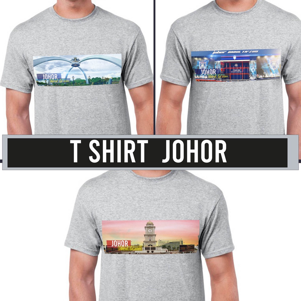 Johor Bharu Johor JDT Cotton T-Shirt Souvenir Gift Grey