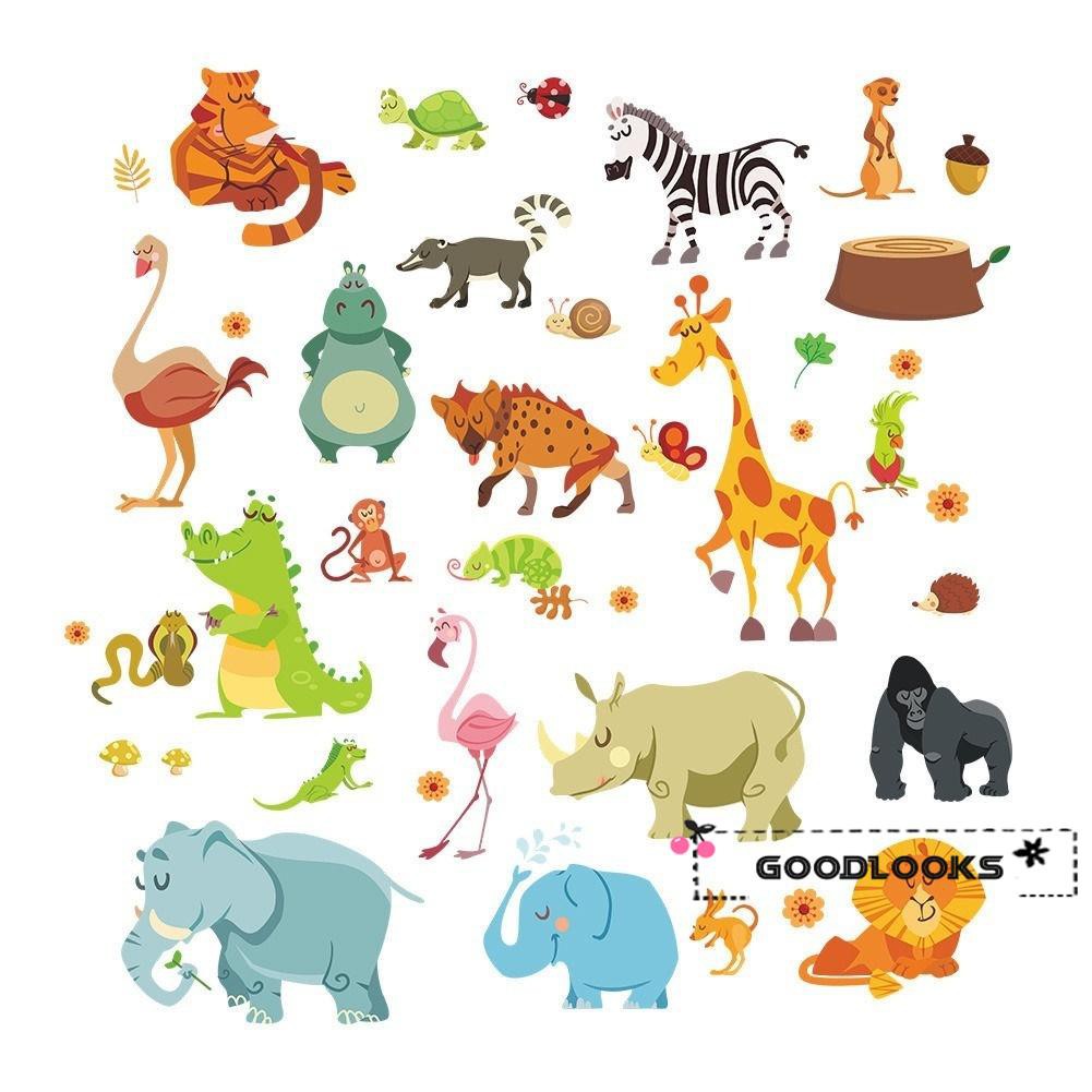 Cartoon Animal Alphabet Wall Sticker Removable Baby Nursery Kids Room Dec GS