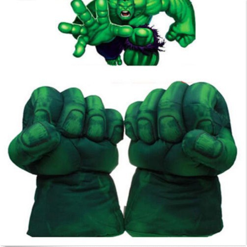 1 Pair Incredible Hulk Gloves Smash Hands Plush Punching Boxing Fists ...