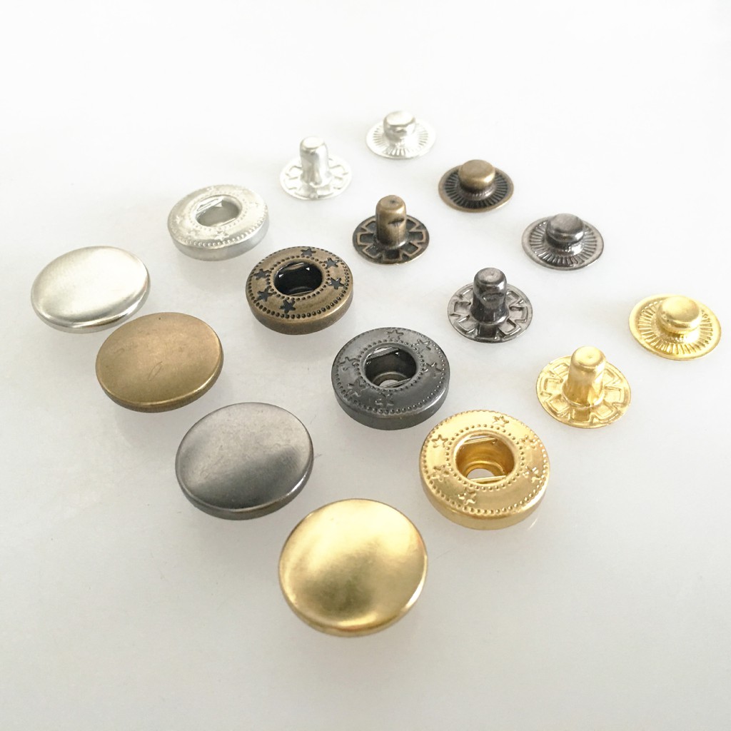 50sets Multi-Size/Color Metal Snap Fasteners Press Studs Snaps Button ...