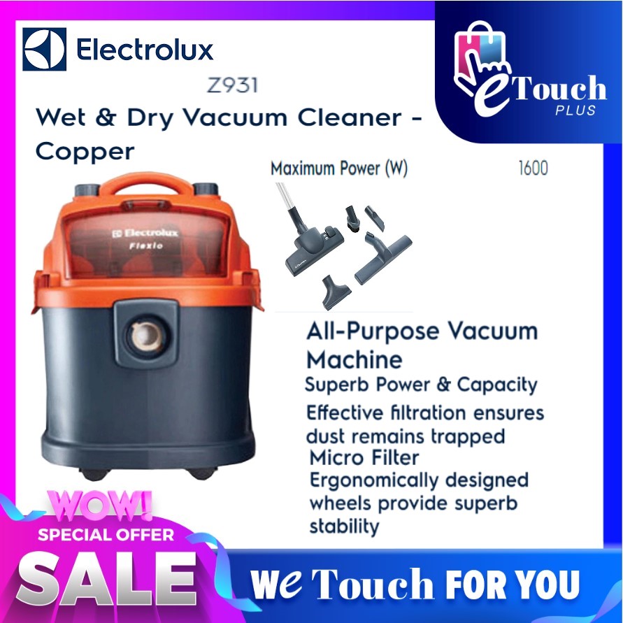 Electrolux Wet And Dry All Purpose Vacuum Cleaner (1600 W) Z931 New