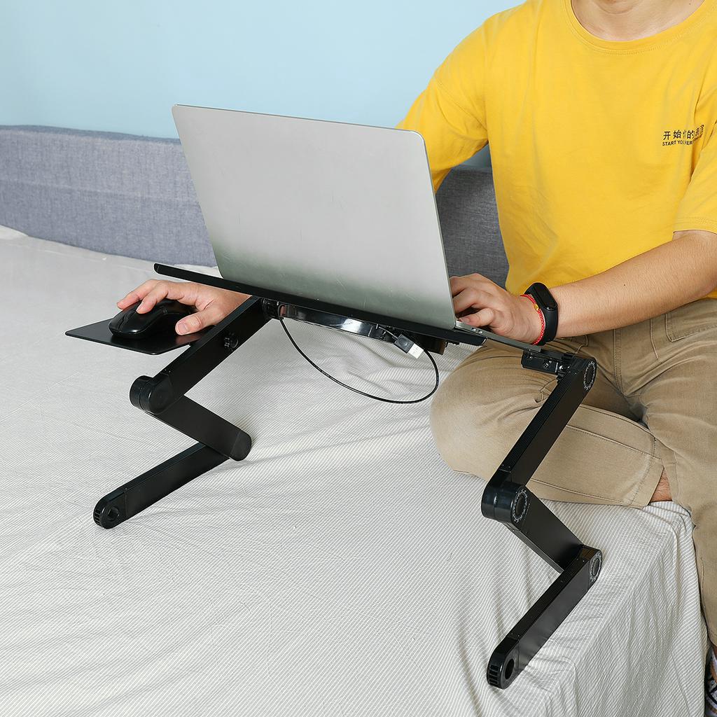 Two Fan Computer Stand 42*26 CM Portable Adjustable Foldable Laptop