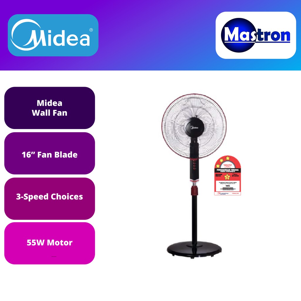 Midea Stand Fan 16 Mf 16fs10n Shopee Malaysia