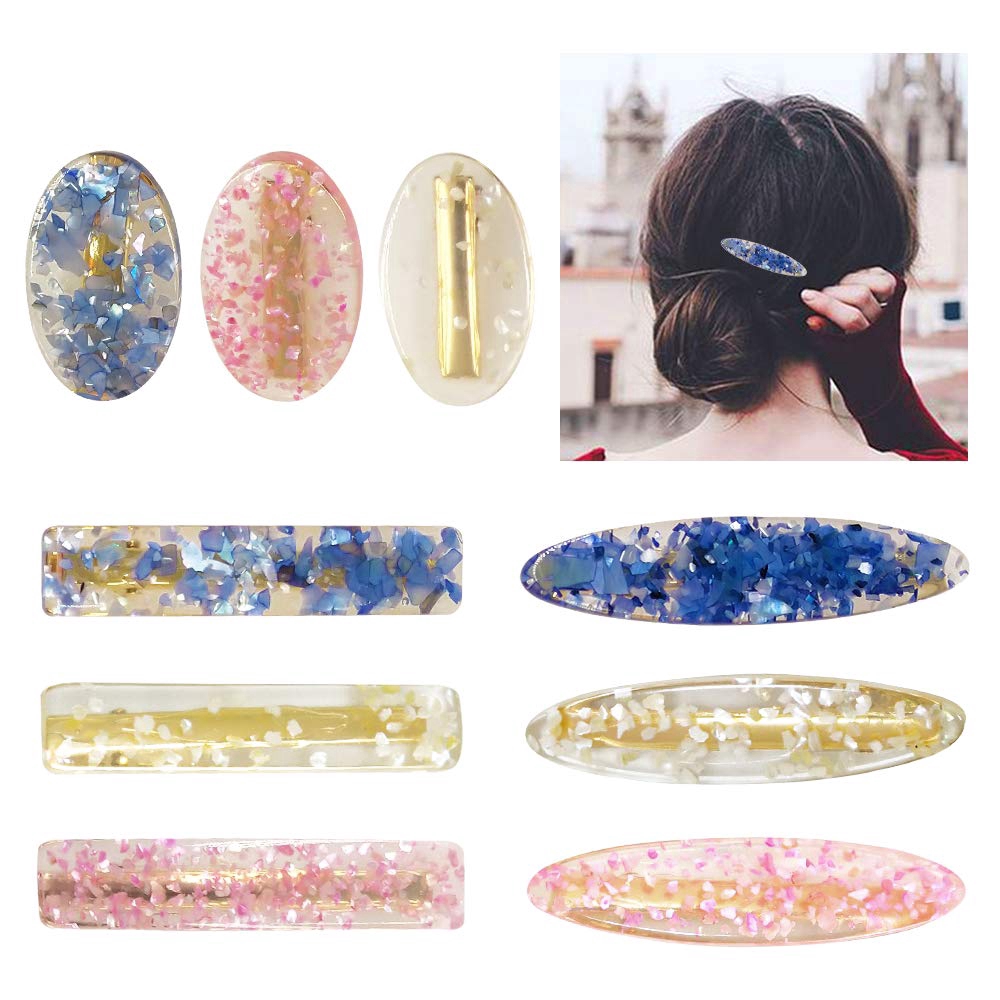 9pcs Hair Clips Non Slip Metal Barrettes Hair Barrettes Pins