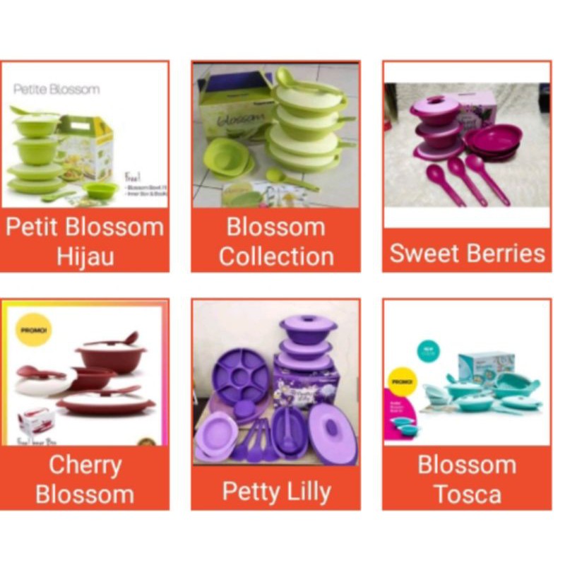 Tupperware Blossom Collection 5 Warna Pilihan Shopee Malaysia