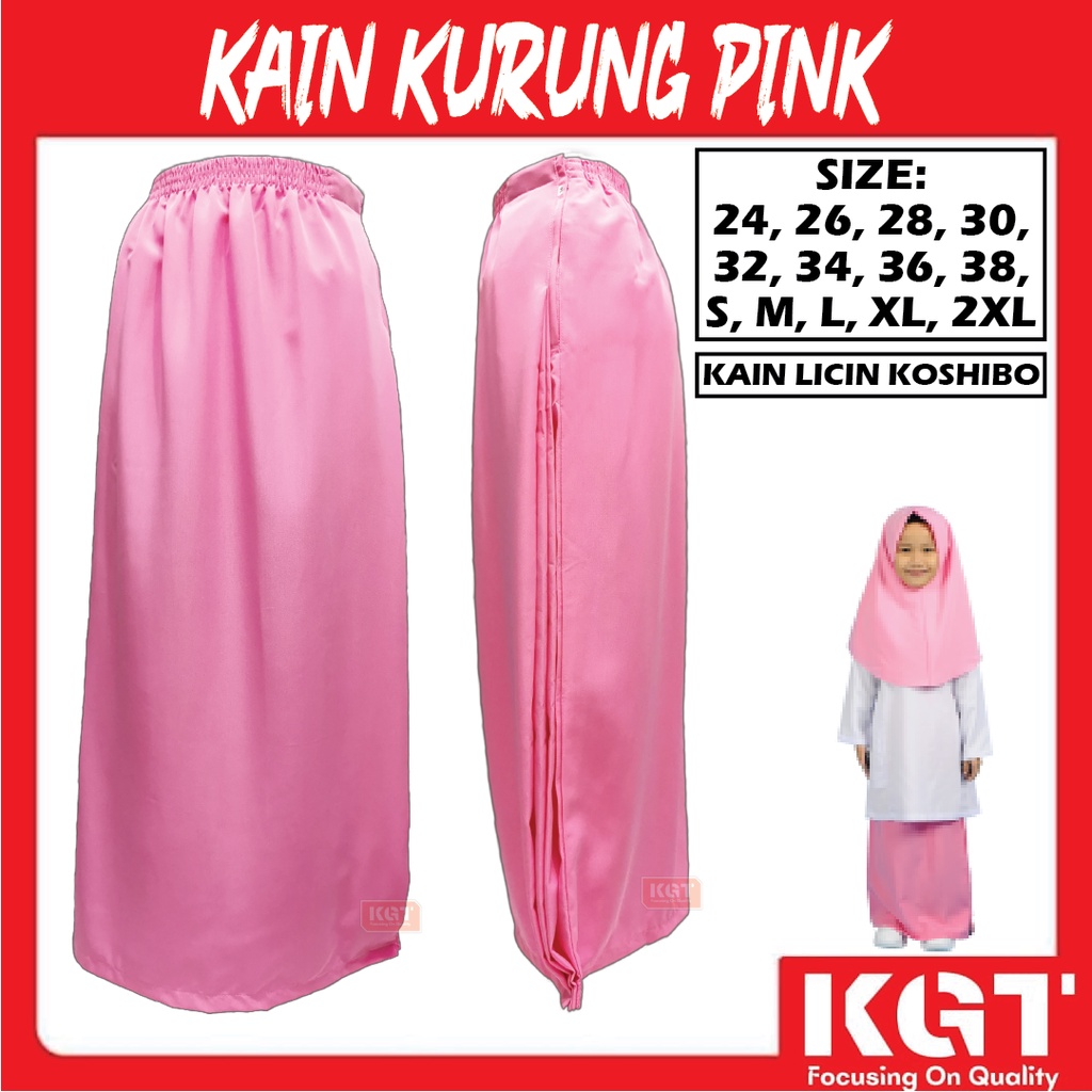 Kain Kurung Pink Sekolah Kain Licin VINTER Koshibo Kain Kurung Puteri Islam PPIM